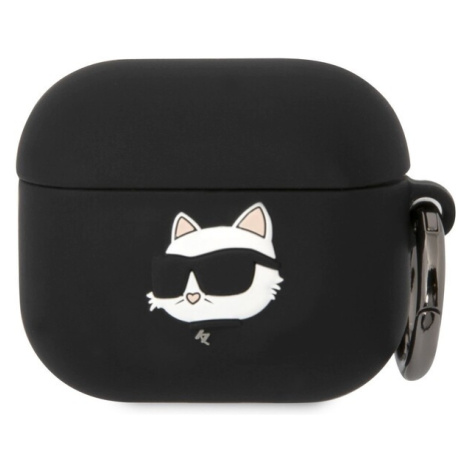 Karl Lagerfeld AirPods 3 cover Silicone Choupette Head 3D KLA3RUNCHK Černá