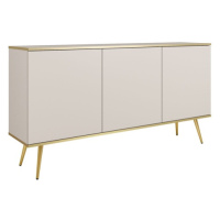 ArtPS Komoda BIJOU K-160 | béžová / zlaté nohy