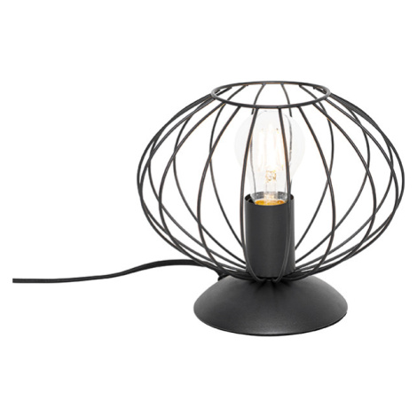 Průmyslová stolní lampa černá - Margarita QAZQA