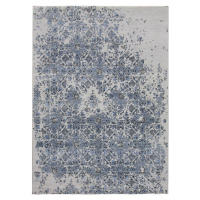 Diamond Carpets koberce Ručně vázaný kusový koberec Diamond DC-JK 3 Silver/blue - 140x200 cm