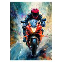 Ilustrace Sport Motor 1, Justyna Jaszke, 30 × 40 cm