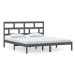 Rám postele šedý masivní dřevo 180 × 200 cm Super King, 3101235