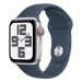 Apple Watch SE (2023) Cellular 40mm sportovní silikonový řemínek bouřkově modrý S/M Stříbrná