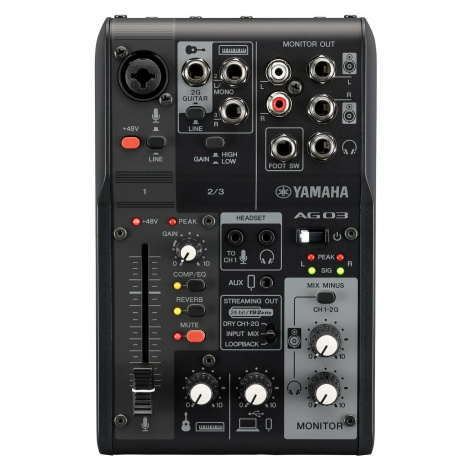 Yamaha AG03 MK2 BK Analogový mixpult