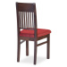 Židle Samba P - látka Barva korpusu: Tmavě hnědá, látka: Micra marone