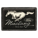 Plechová cedule Ford - Mustang - Logo Black, 30 × 20 cm