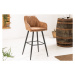 LuxD Designová barová židle Esmeralda vintage hnědá