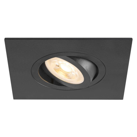 LA 1007628 NEW TRIA® 75 XL stropní vestavné svítidlo, čtvercové, max. 10W, GU10, černá - BIG WHI SLV