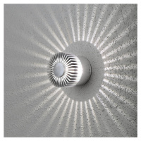 Konstsmide Monza venkovní nástěnné LED kulaté stříbrné 9cm