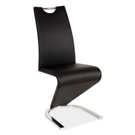 Signal Židle H090 chrom/černá eko kůže