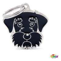 My Family MF BLACK SCHNAUZER 3,3x2,6 cm gravírovateľný přívěsek