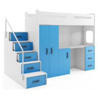 BMS Dětská patrová postel se stolkem MAX 4 Barva: Modrá