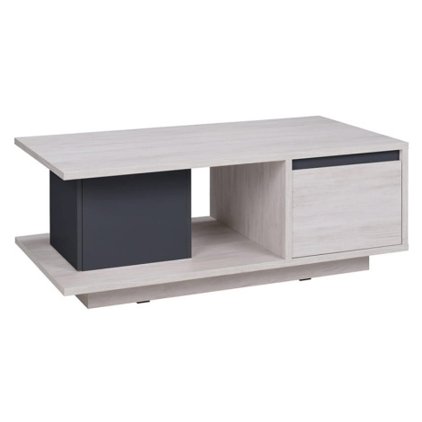 GAB Konferenční stolek Devon - Bílý dub + šedý lesk GAB nábytek