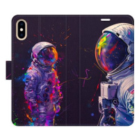 iSaprio Flip pouzdro Neon Astronaut 02 pro iPhone X/XS