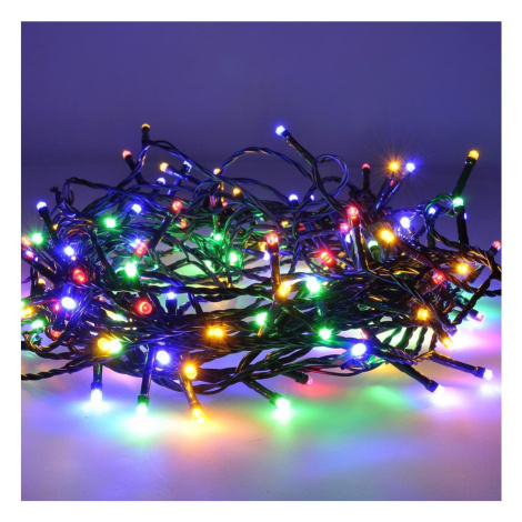 LED venkovní vánoční řetěz, 50 LED, 5m, přívod 3m, 8 funkcí, časovač, IP44, vícebarevný  1V110-M Donoci