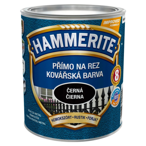 Hammerite Přímo na rez kovářská barva černá 0,75 l