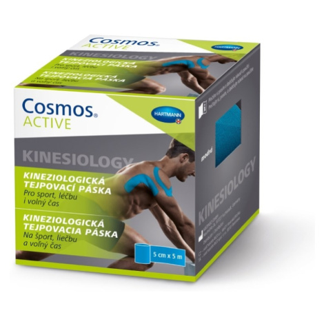 Cosmos Active kineziologická tejpovací páska béžová 5 cm x 5 m Barva: Modrá Hartmann