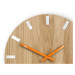 ModernClock Nástěnné hodiny Simple Oak hnědo-oranžové