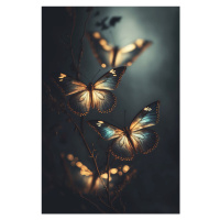 Fotografie Glowing Butterflies, Treechild, 26.7 × 40 cm