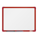 boardOK Bílá magnetická tabule s keramickým povrchem 60 × 45 cm, červený rám