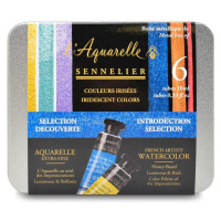 Sennelier, N131625.01, L´ Aquarelle, mistrovské akvarelové barvy, iridescentní č.1, 6 ks