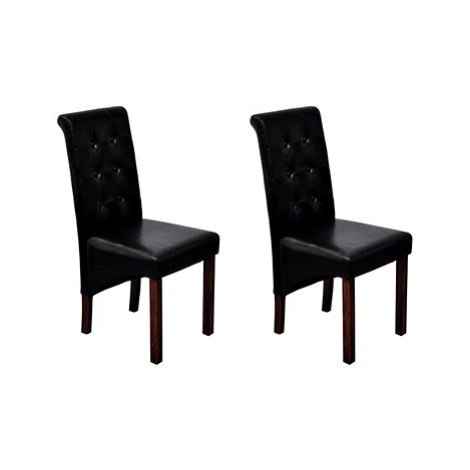 Jídelní židle 2 ks černé umělá kůže SHUMEE