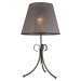 Šedá stolní lampa s textilním stínidlem, výška 55 cm Lorenzo – LAMKUR