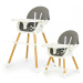 Dětská jídelní židlička 2v1 Colby EcoToys šedá