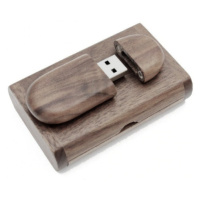 Dřevěný USB disk 32GB - tmavý