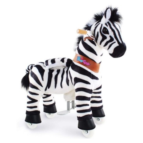 PonyCycle Mechanický jezdící kůň (na kolečkách) pro děti - zebra varianta: Velikost 3