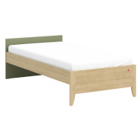 Studentská postel 100x200cm habitat - dub/zelená