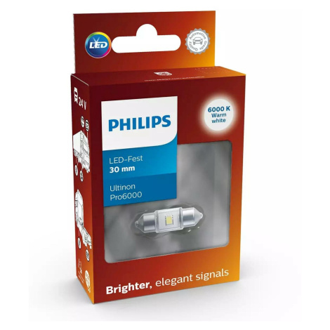 Philips LED Festoon 30mm 24V 1,5W Ultinon Pro6000 SI 6000K 1ks 24844CU60X1