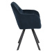 Dkton Designová otočná židle Aletris tmavě modrá