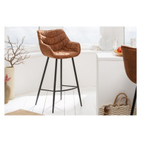 LuxD Designová barová židle Kiara antik hnědá