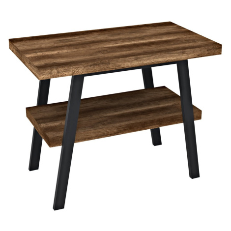 Sapho TWIGA umyvadlový stolek 90x72x50 cm, černá mat/dub tmavý