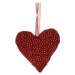 H&L Závěsné korálkové Srdce, 15 cm, červené