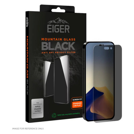 Ochranné sklo Eiger Mountain Black Privacy Screen Protector 2.5D for Apple iPhone 14 Pro in Blac Eiger Glass