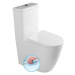 Sapho TURKU RIMLESS WC kombi zvýšený sedák, spodní/zadní odpad, bílá