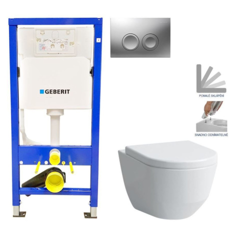 GEBERIT DuofixBasic s matným tlačítkem DELTA21 + WC LAUFEN PRO + SEDÁTKO 458.103.00.1 21MA LP3