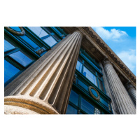 Fotografie Grey marble column details on building, fanjianhua, 40 × 26.7 cm