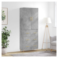 vidaXL Skříň highboard betonově šedá 69,5x34x180 cm kompozitní dřevo