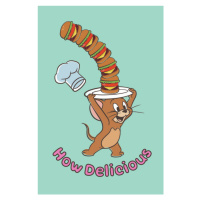 Umělecký tisk Tom and Jerry - Delicious burgers, 26.7x40 cm