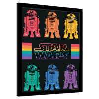 Obraz na zeď - Star Wars Pride - R2D2 Rainbow, 34.3 × 44.5 cm