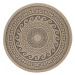 Šňůrkový koberec Comilla ornament béž-antracit, kruh