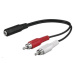 PREMIUMCORD Kabel audio 3, 5mm Jack - 2x Cinch 1, 5m (F/M, stereo)