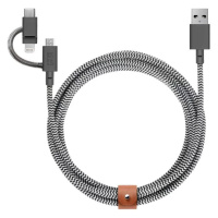 Kabel Native Union Belt Universal Cable (USB-C – Lighting/USB-C) 1.8m, zebra (BELT-CCL-ZEB-NP)