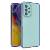 Gelové pouzdro Spring Case s barevným rámečkem pro Samsung Galaxy A73 tmavě modré