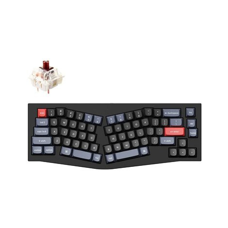 Keychron QMK Q8 65% Ergonomic Gateron G Pro Hot-Swappable Brown Switch Mechanical, Black - US