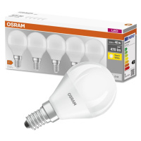 5PAK LED žárovka LED E14 P45 5W = 40W 470lm 2700K Teplá OSRAM Base