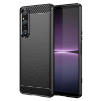 Karbonové pouzdro pro Sony Xperia 1 V flexibilní silikonové karbonové pouzdro černé